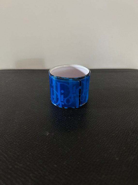 Dior Bracelet Dior Oblique Bande Slap Bleu Annees 90 Etsy France