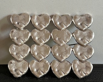 Biche de Bere Spilla grande in argento con piatto a cuore, anni 2000