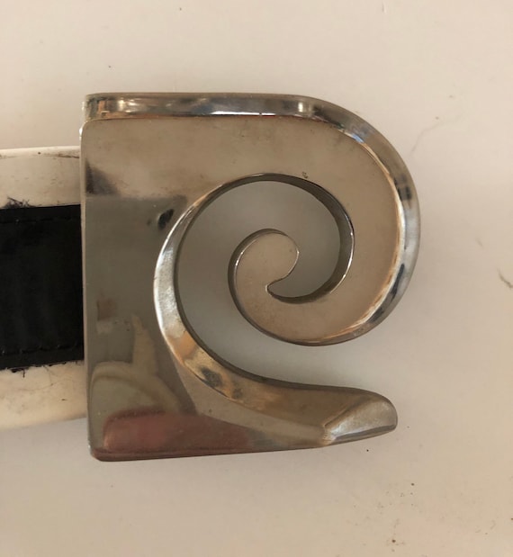 Pierre Cardin belt buckle vintage logo 70s
