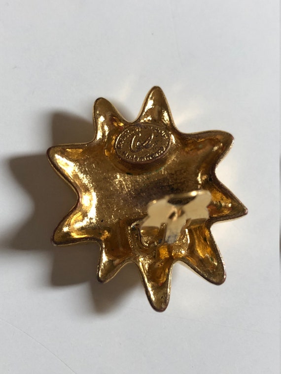 Christian Lacroix gold crystal earrings Swarovski… - image 8