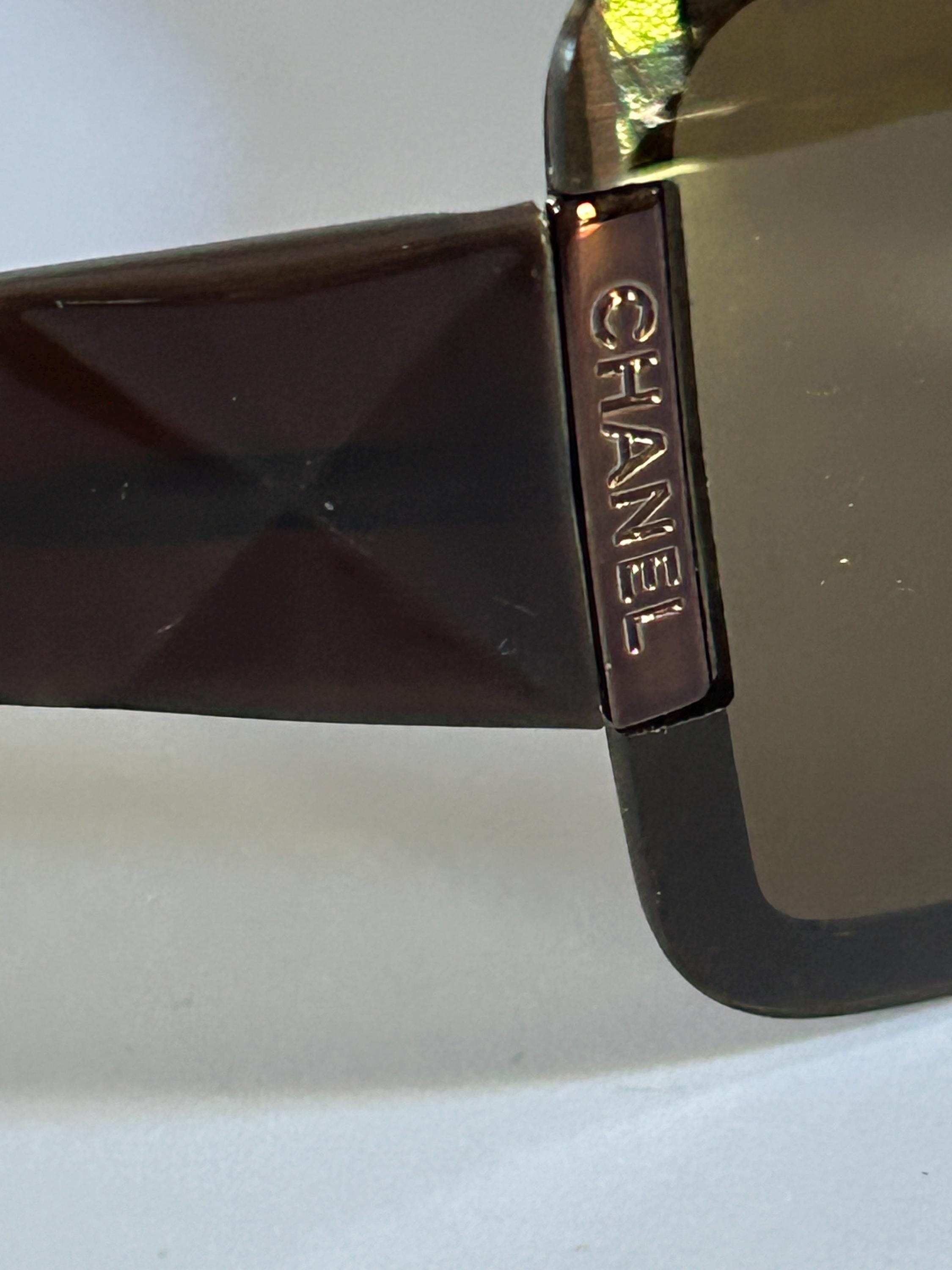 Chanel Sunglasses Mask Temples Quilted Effect 90s - Etsy