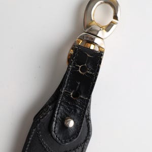 Céline Paris Black Patent Leather Belt with Gold Buckle 80s image 6