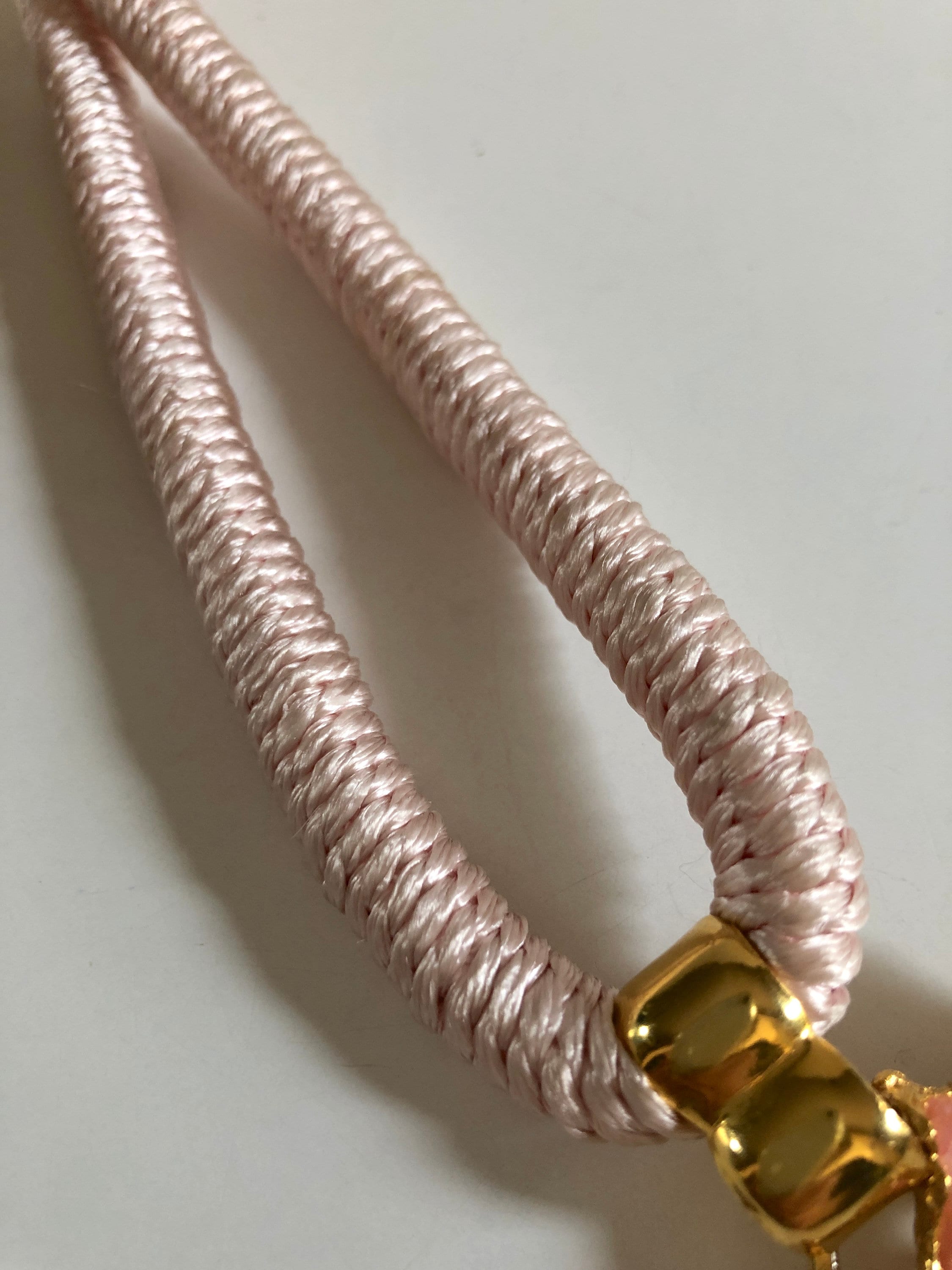 Pink Multi-Strand Rope Belt with Gold Floral Buckle by Franklab Paris #986 Women main image 2