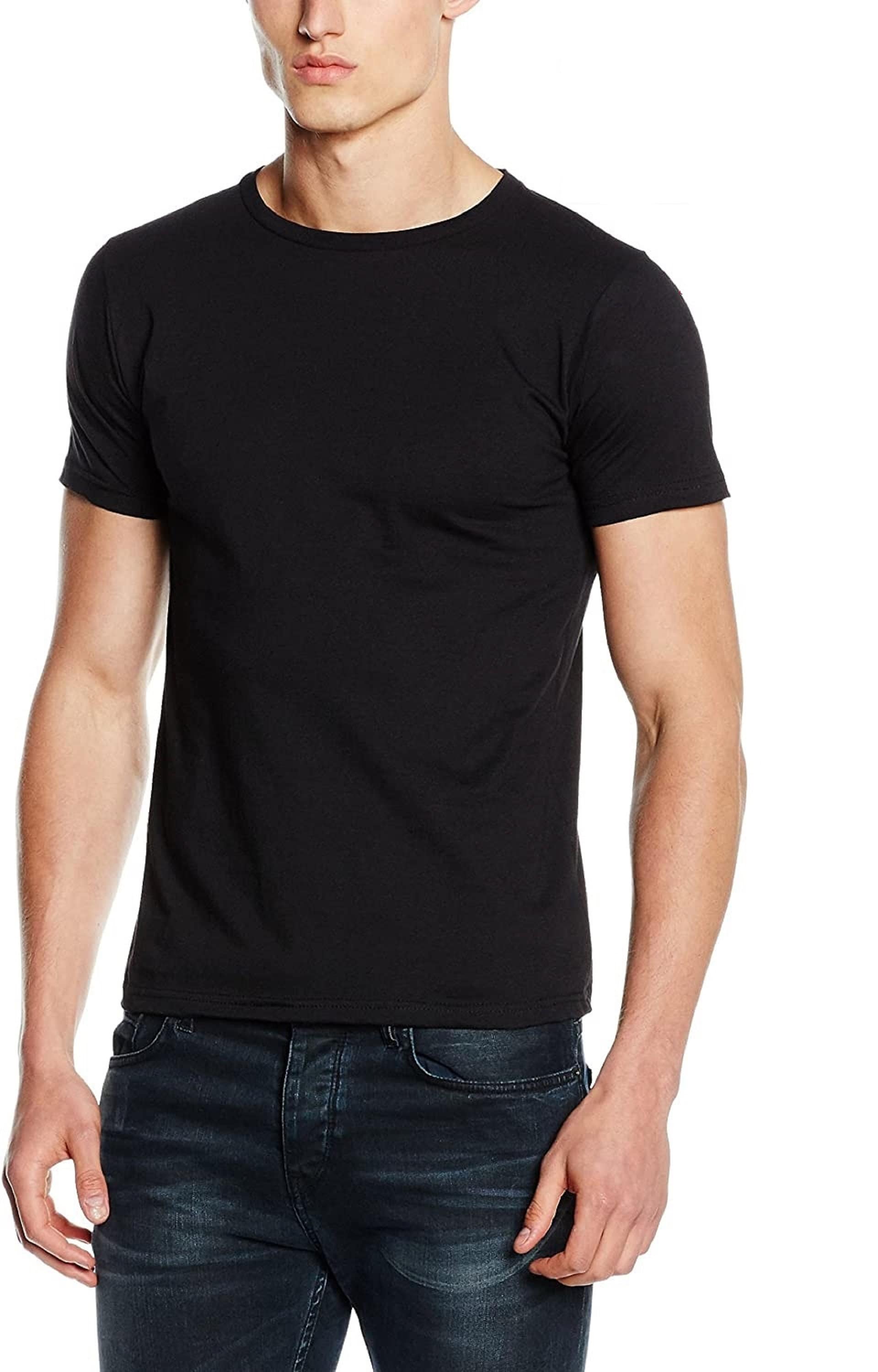 Plain black tshirt tee top gents men boys customize screen Etsy