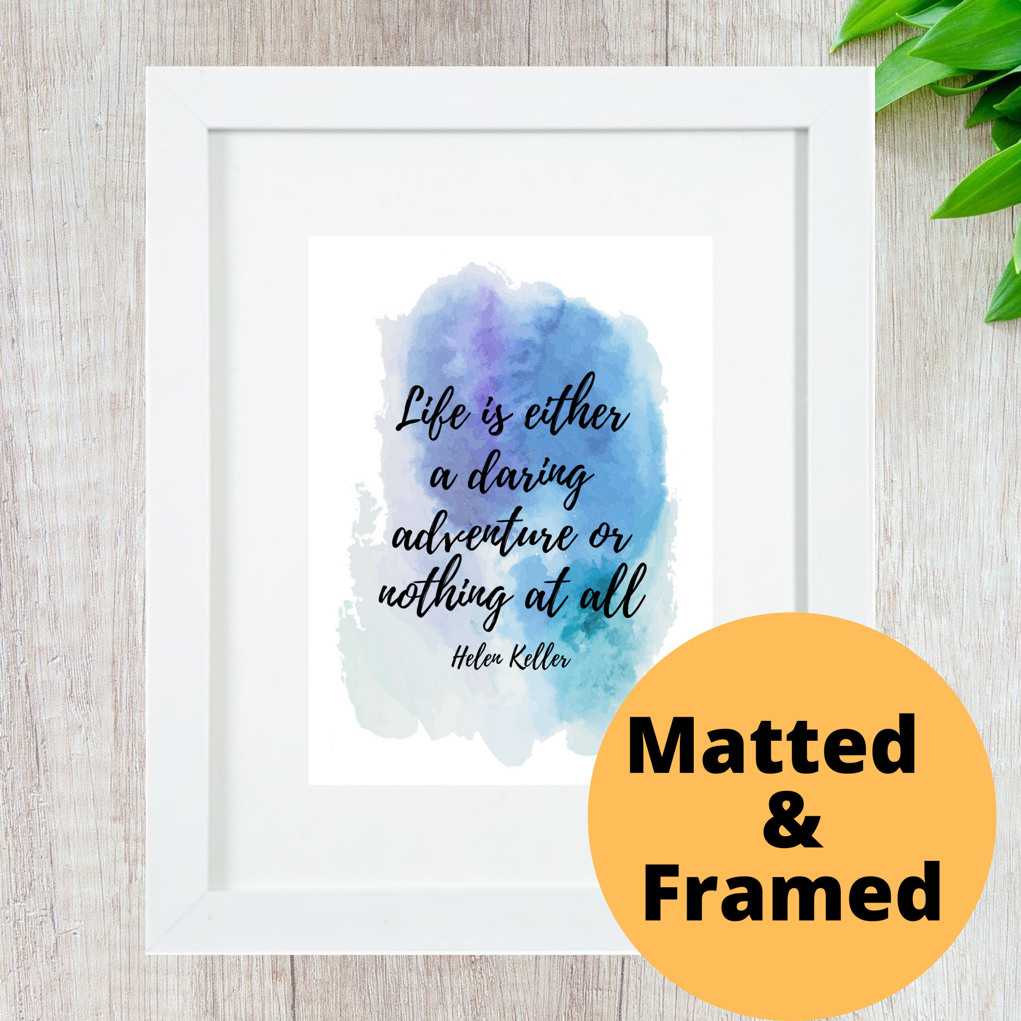 FRAMED Inspirational Quote Wall Art Print/inspirational Gift