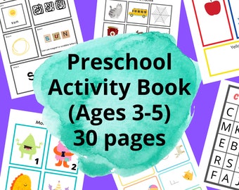 Preschool Activity Book: Learning Binder for PreK-Kindergarten (Digital Download)