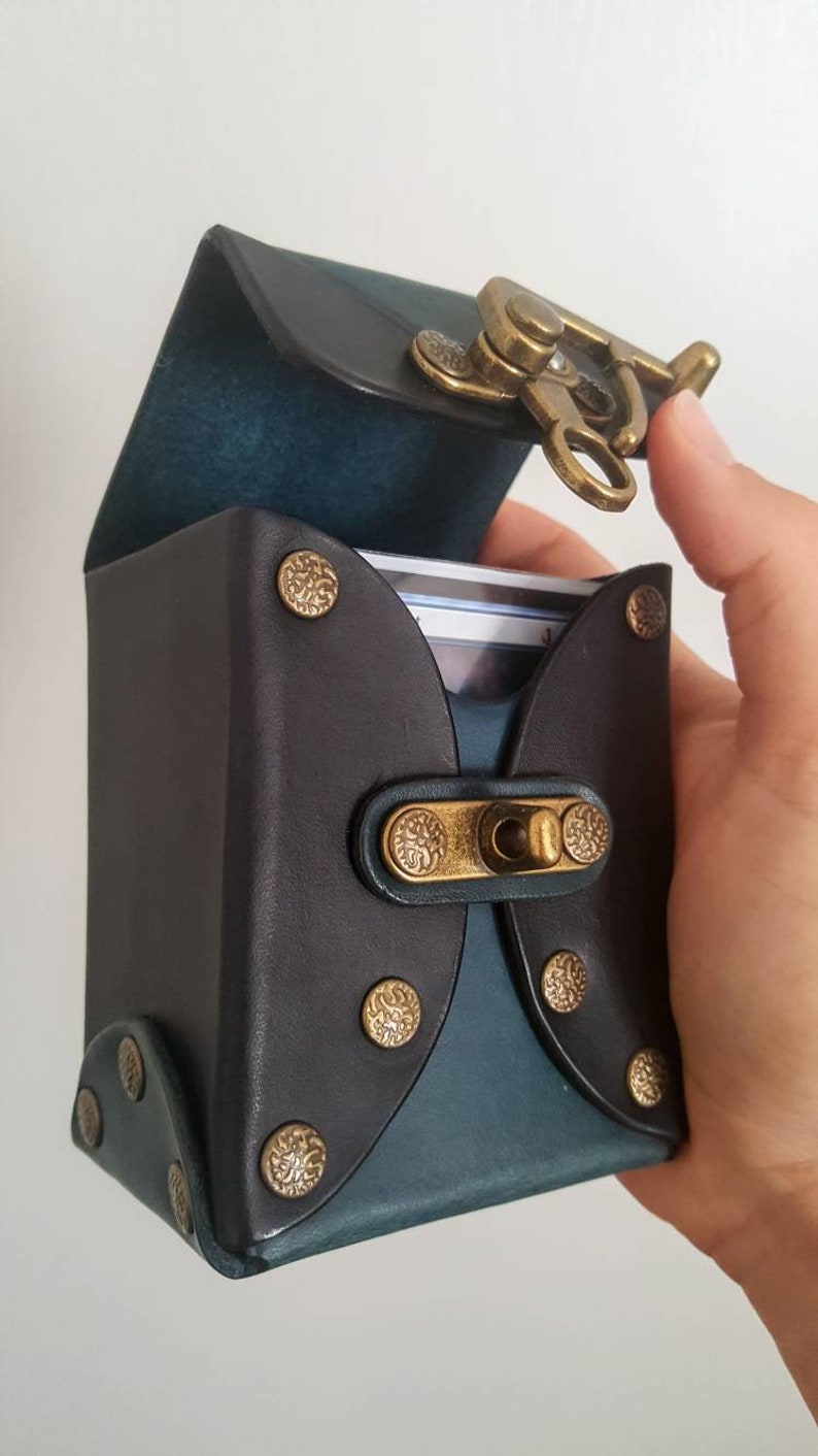 CUSTOM Standard Leather Deck Box Trading Cards Ccg TCG Etsy