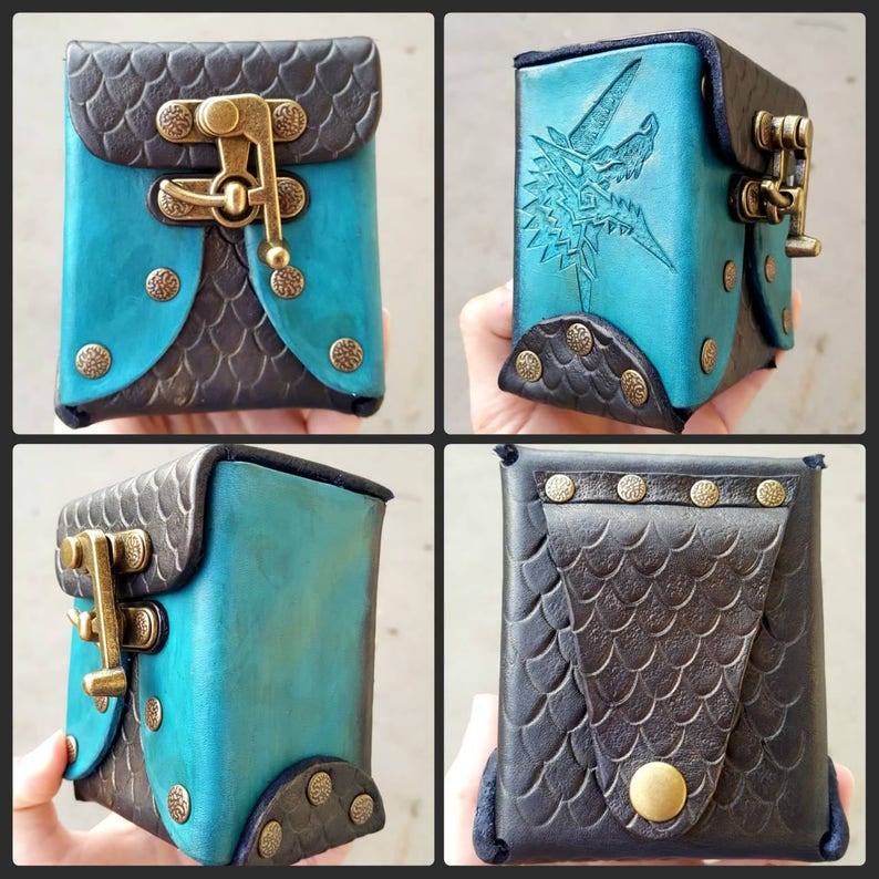 CUSTOM Standard Leather Deck Box Trading Cards Ccg TCG Etsy