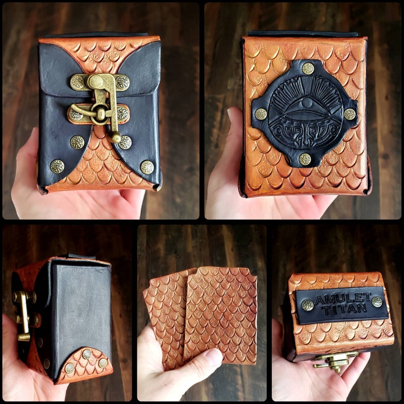 CUSTOM Standard Leather Deck Box Trading Cards ccg TCG Etsy