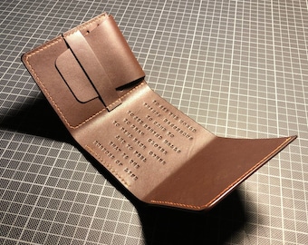 Cartera Walter Mitty / Cartera unisex de piel hecha a mano
