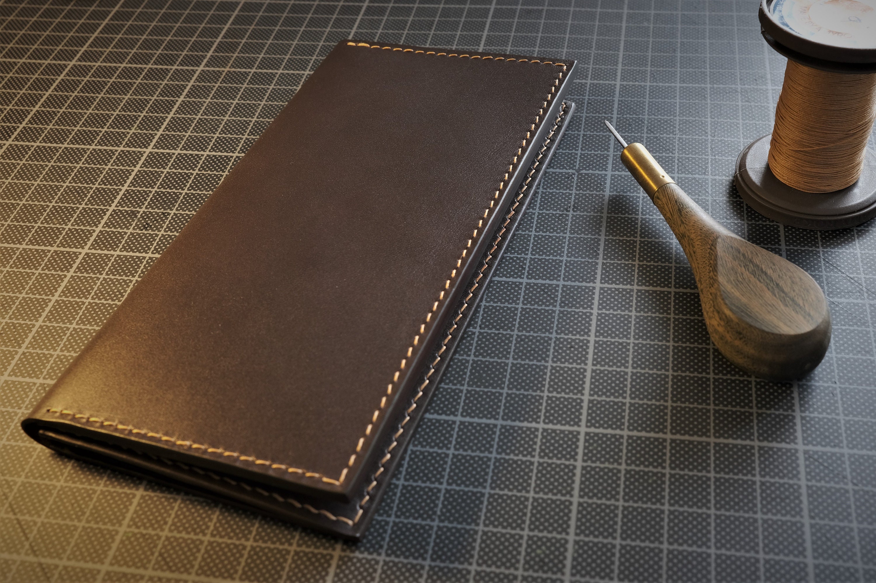 Sam's Wallet / Slim Long Wallet / Full Grain Leather Long Etsy