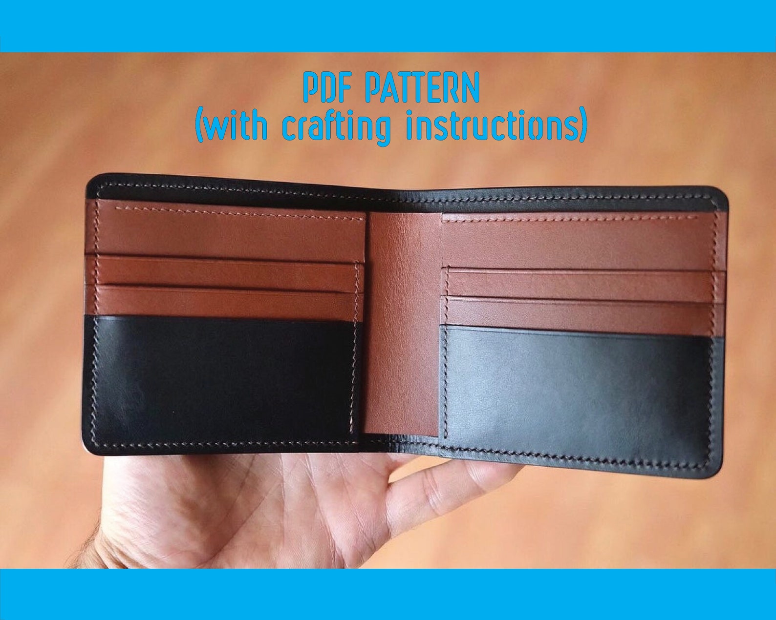 Mens Bifold Wallet Pattern Digital Template File Not The Etsy