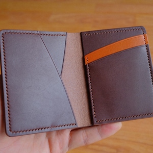 Organizador de bolsillo compacto/cartera (cosido a mano)