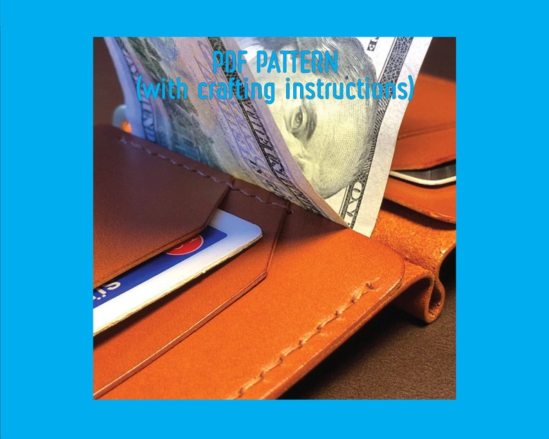 Money Clip Wallet number 1 Pattern Digital PDF Template Etsy