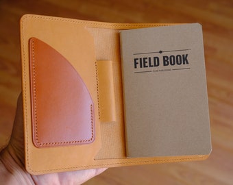 Leather Field Notes / Passport Cover with pen holder