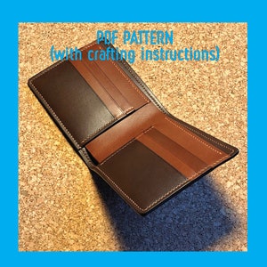 Mens Bifold Wallet Pattern Digital Template File Not the Actual Wallet ...
