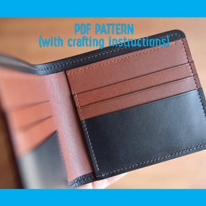 Mens Bifold Wallet Pattern Digital Template File Not the Actual Wallet ...