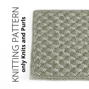 Gebreid driehoekig vaatdoekpatroon, eenvoudige tutorial voor beginners (pdf)