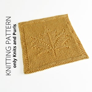 AHORN BLATT Spültuch, Ahornblatt Stricktuch, Canada Knitting, iloveplants, Anfängeranleitung, Herbststrick, Knit and Purl, ohlalana