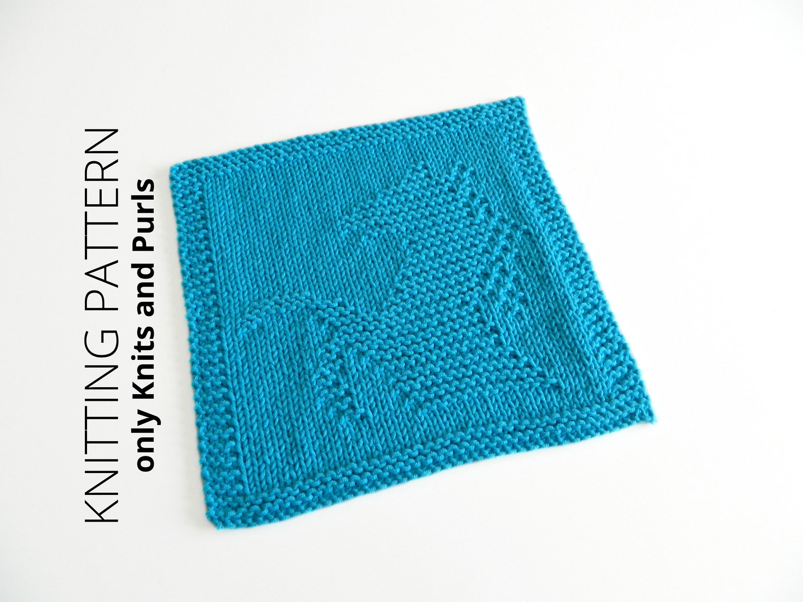 HORSE Dishcloth Beginner KNITTING PATTERN Easy Blanket Block Etsy