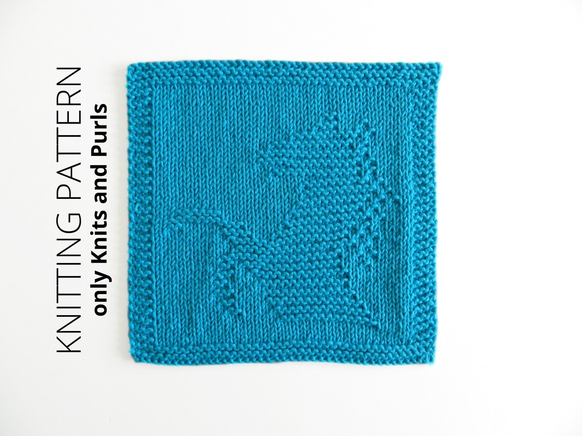 HORSE Dishcloth Beginner KNITTING PATTERN Easy blanket block Etsy