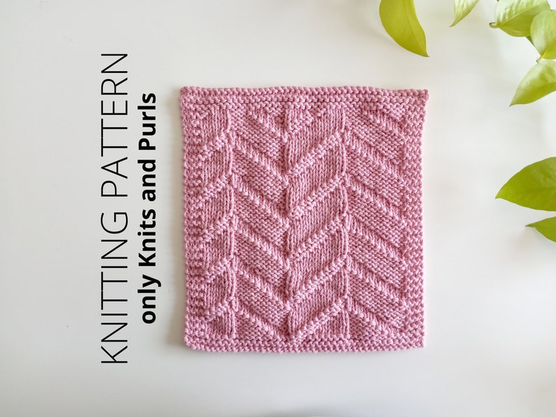 DISHCLOTH SET 3, dishcloth knitting pattern collection, 4 beginner patterns, Easy knit patterns Instant download, ohlalana image 5