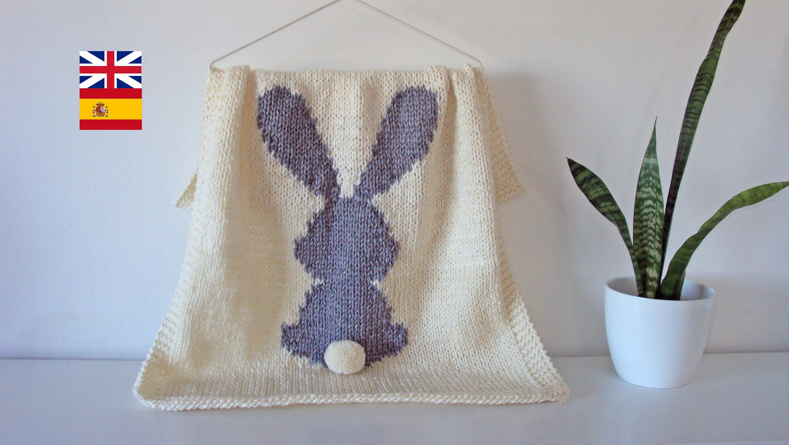 KNITTING PATTERN Bunny Baby Blanket Rabbit Blanket Baby Etsy