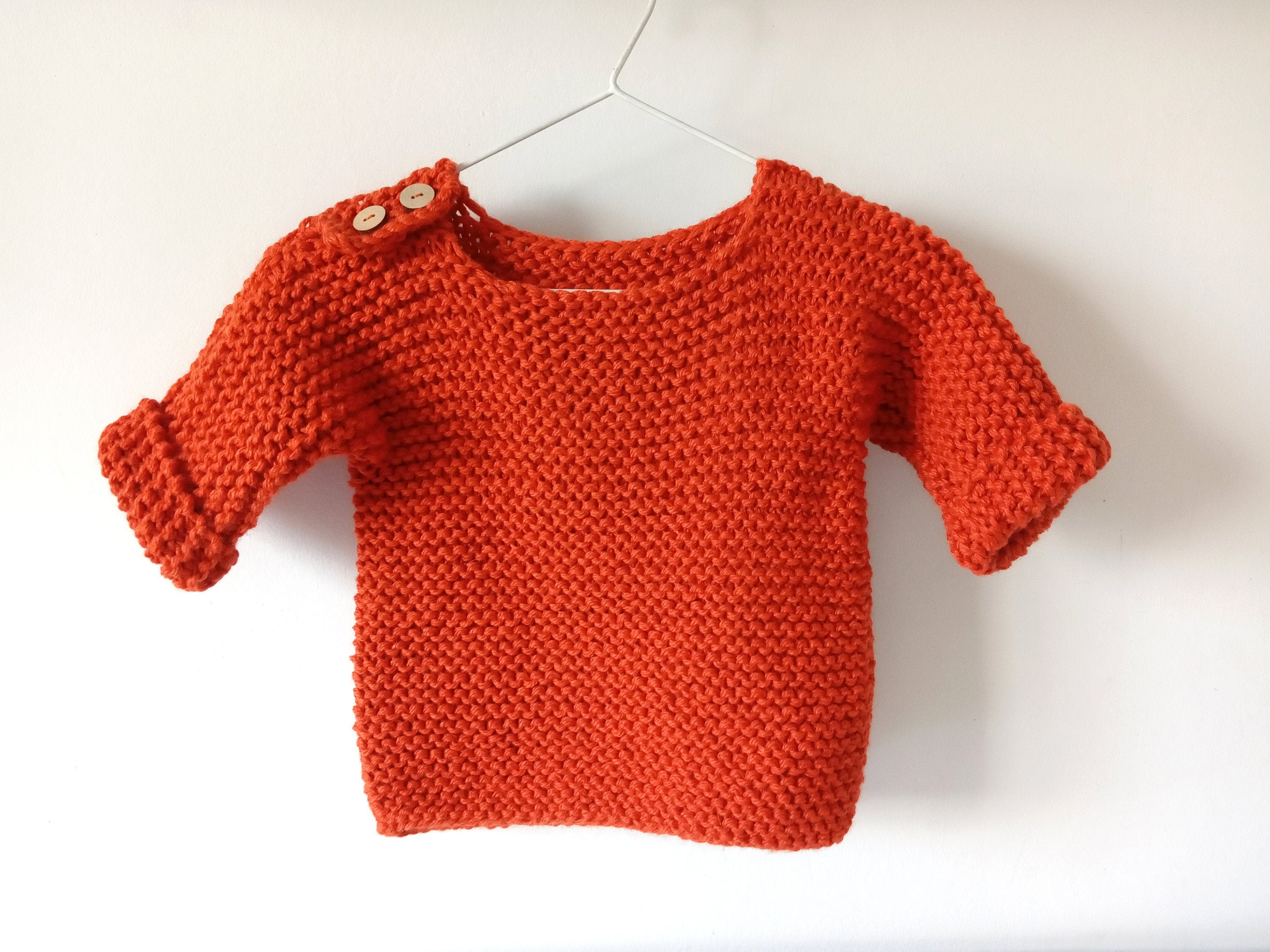 CHALTEN Easy Baby Sweater KNITTING PATTERN Pullover Pattern Etsy