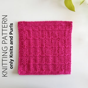 DISHCLOTH SET 3, dishcloth knitting pattern collection, 4 beginner patterns, Easy knit patterns Instant download, ohlalana image 2