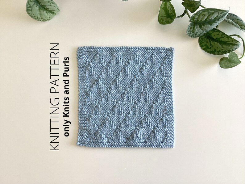 DISHCLOTH SET 8, dishcloth knitting pattern collection, 4 beginner patterns, quick easy knit patterns Instant download, ohlalana image 3