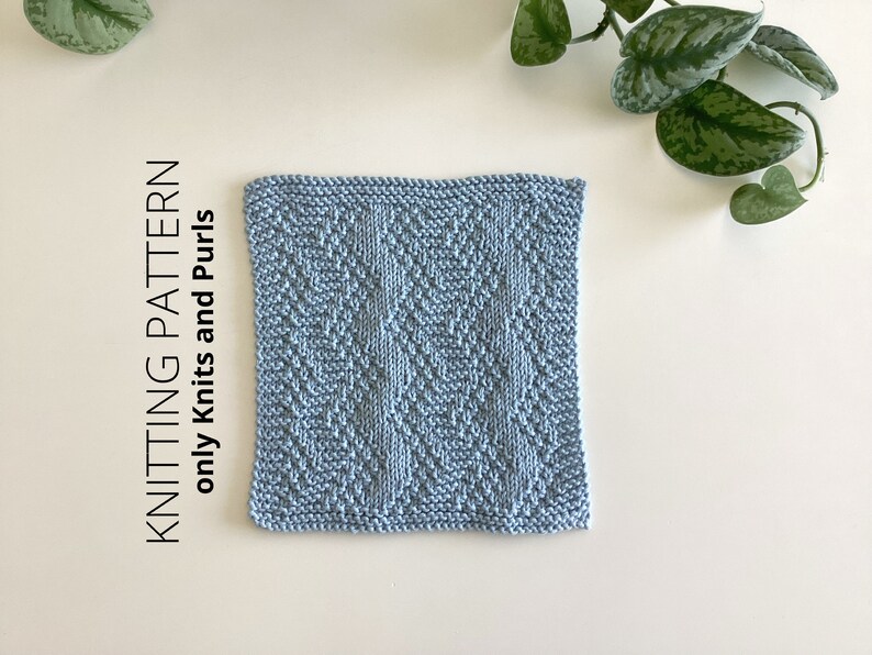 DISHCLOTH SET 8, dishcloth knitting pattern collection, 4 beginner patterns, quick easy knit patterns Instant download, ohlalana image 4
