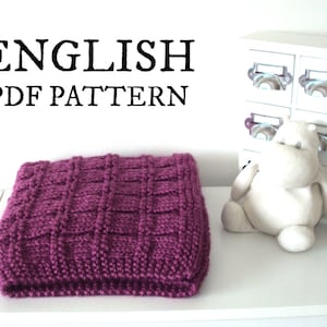 Easy KNITTING PATTERN Baby Blanket, Easy Baby Blanket knitting pattern, beginner knitting blanket, Instant download