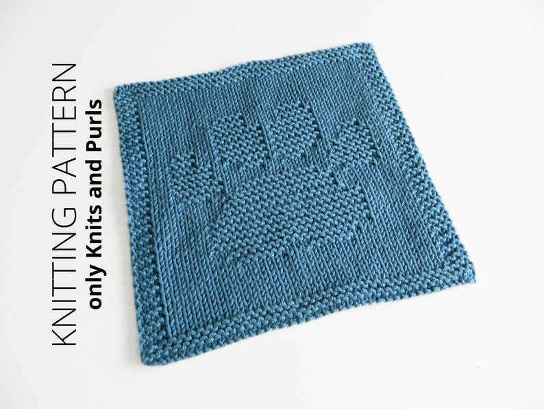 PAW Dishcloth Beginner KNITTING PATTERN Dog Paw Knitting Etsy