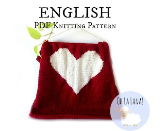 Heart Baby Blanket Knitting Pattern: Easy Intarsia Design (PDF)