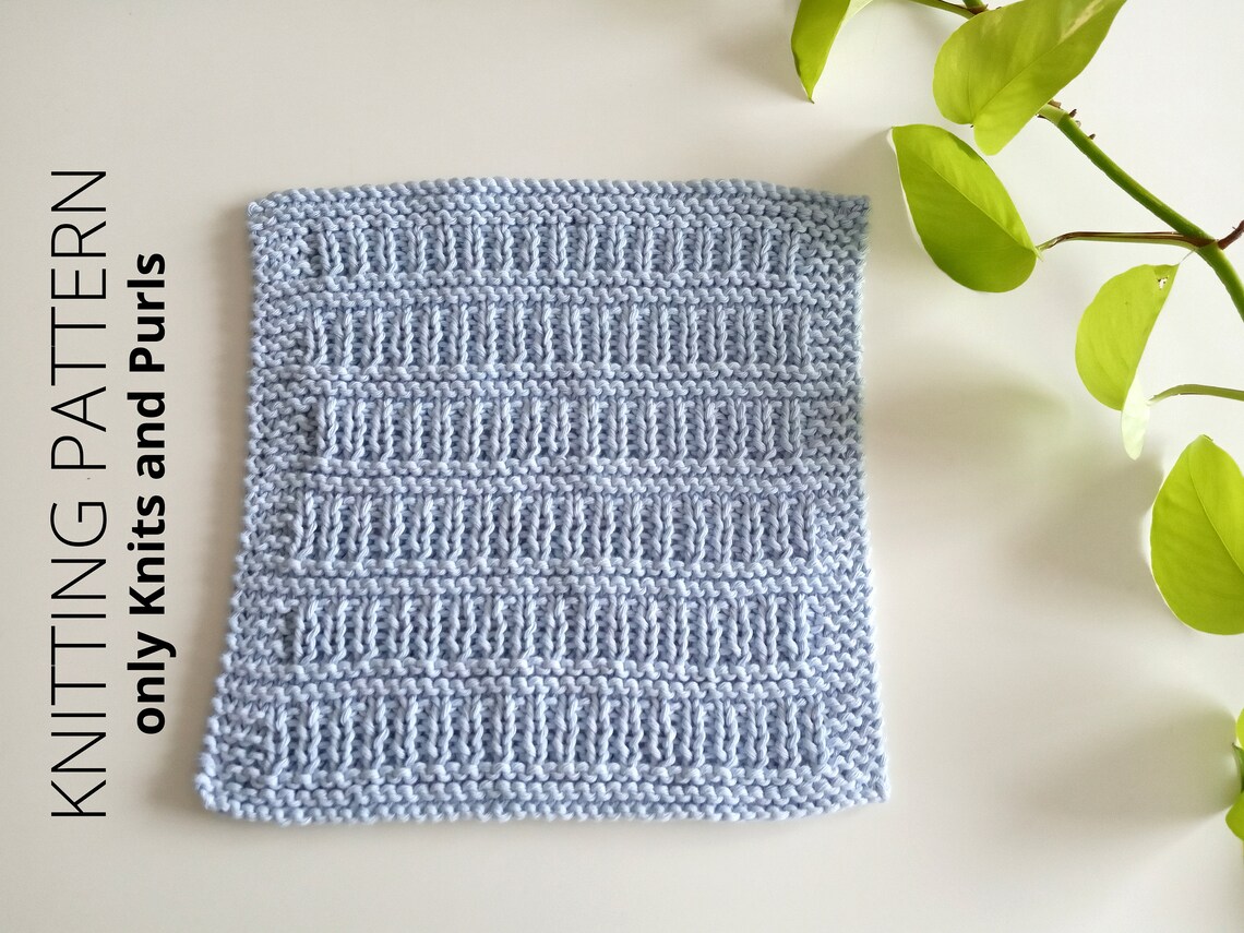 DISHCLOTH SET 2, Dishcloth Knitting Pattern Collection, 4 Beginner ...