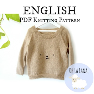 Basic Baby Sweater KNITTING PATTERN, Baby Jumper Knitting Pattern, 4 sizes, Knit Baby Sweater Pattern, Instant Download, PDF baby pattern