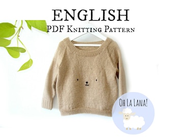 Basic Baby Sweater KNITTING PATTERN, Baby Jumper Knitting Pattern, 4 sizes, Knit Baby Sweater Pattern, Instant Download, PDF baby pattern