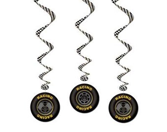 Race Car Party Hanging Decor/ Cars Party Decor/ Racecar Hanging Decorations/ Cars Party / Nascar Party Decor