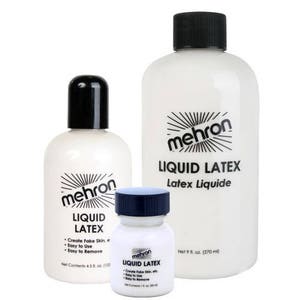 Mehron Professional Liquid Latex/Threatrical Natural Rubber Latex/Clear Liquid Latex mutiple sizes/Liquid Latex image 1