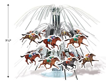 Derby Party Centerpiece/Horse Racing Party Centerpeice/Horse Racing Cascade Centerpiece