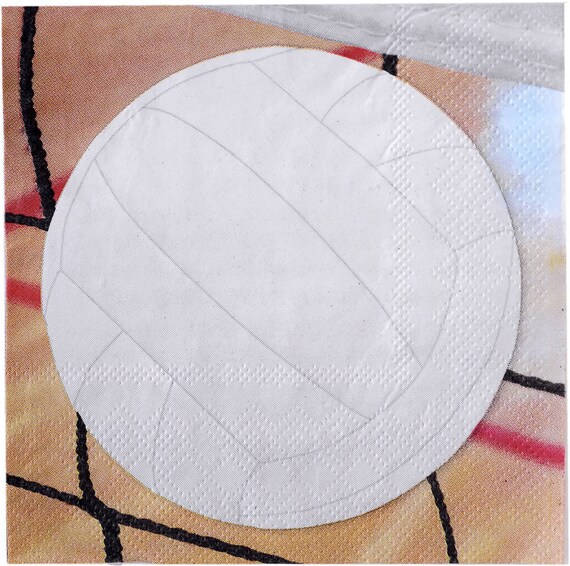 Volleyball Party Napkins Volleyball Party Beverage Etsy