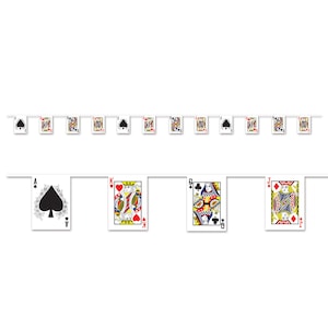 Casino Night Party Banner/Pont de cartes Party Banner/Poker Banner/Poker Night Party Banner/Playing Cards Party Banner/Card Game Party Banner
