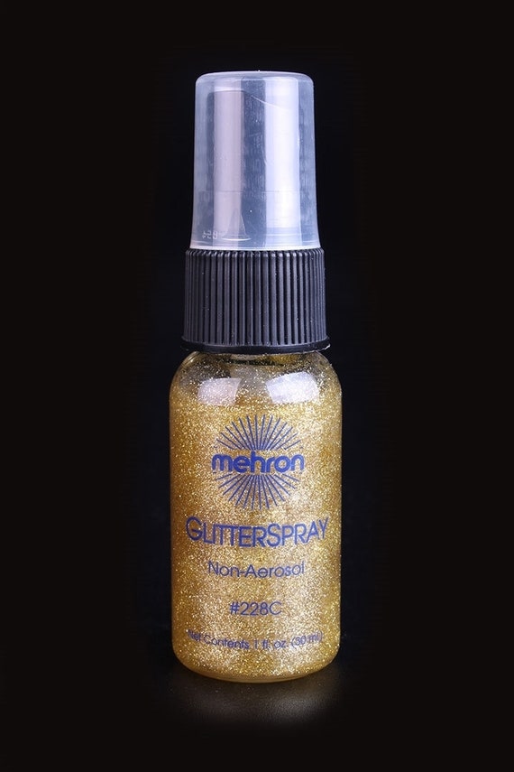 Mehron Glitter Spray 1 Fl Oz Gold Or Silver Etsy