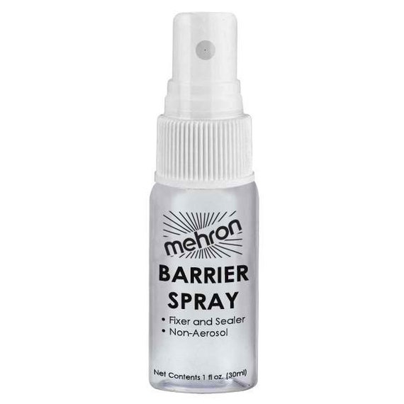 Mehron Barrier Spray 1 oz / Sealing Spray for Makeup / Barrier Spray for  Makeup / Sealer Fixative / Clear Liquid Setting Spray