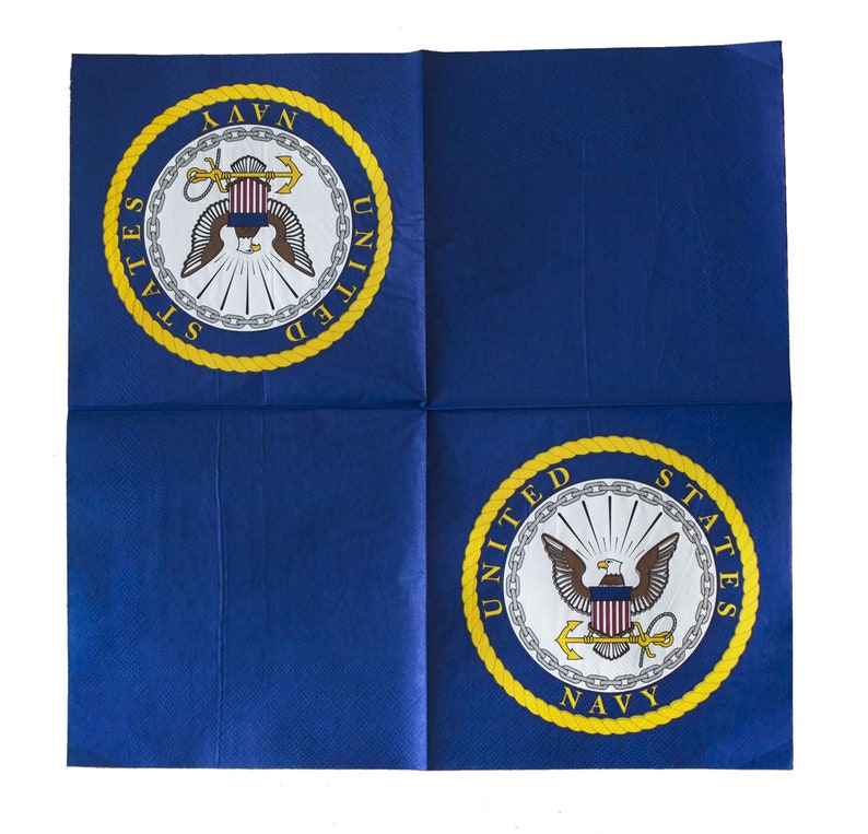US Navy Party Napkins Navy Paper Napkins US Navy Party Navy Etsy