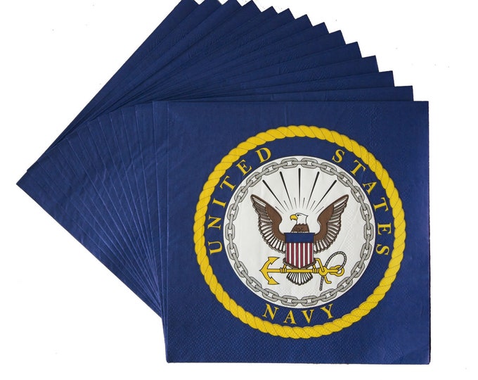 US Navy Party Napkins Navy Paper Napkins US Navy Party Navy Etsy