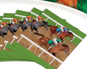 Horse Racing Party Napkins, Derby Luncheon Decor (16 ct)
