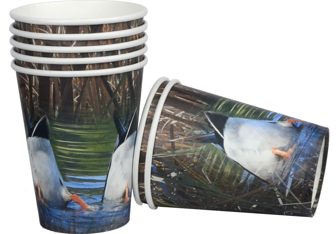 Duck Pond Party Cups/outdoors Men Duck Pond Paper Cups/duck Hunting 12 ...