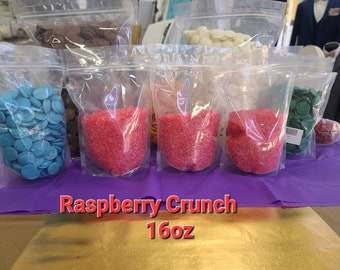 Raspberry Crunch for Bark/ Raspberry Candy Crunch/ 1 lb. Raspberry Crunch/ Christmas Candy Favor/ Christmas Bark