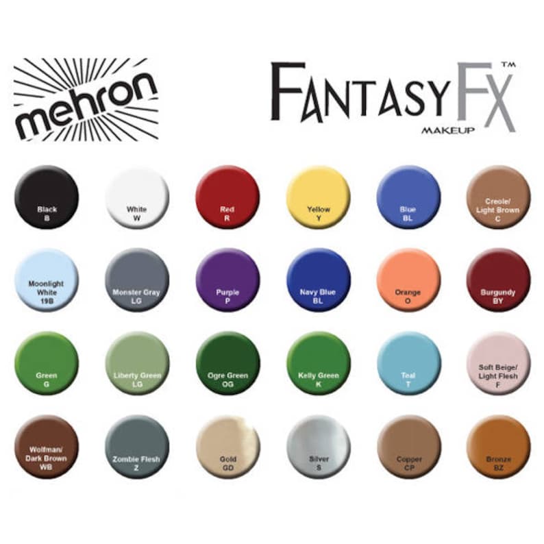 Mehron Theatrical Face Paint Body Paint Fantasy FX Cream Make-Up image 2